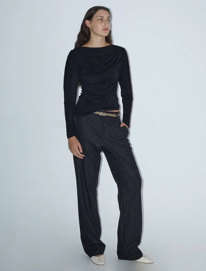Women Blessy Black Paloma Wool Tops