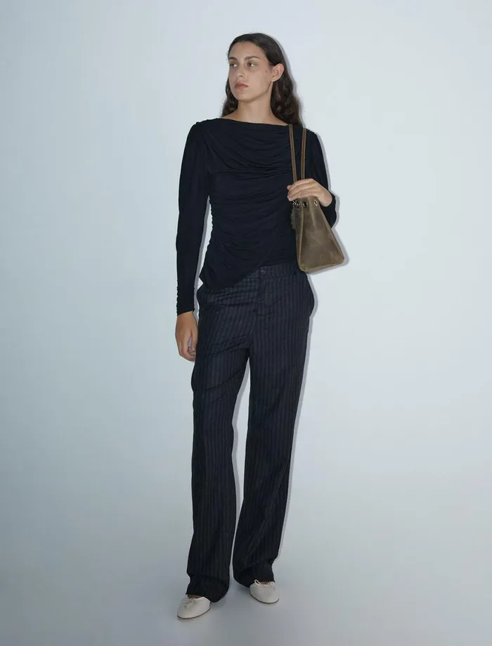 Women Blessy Black Paloma Wool Tops