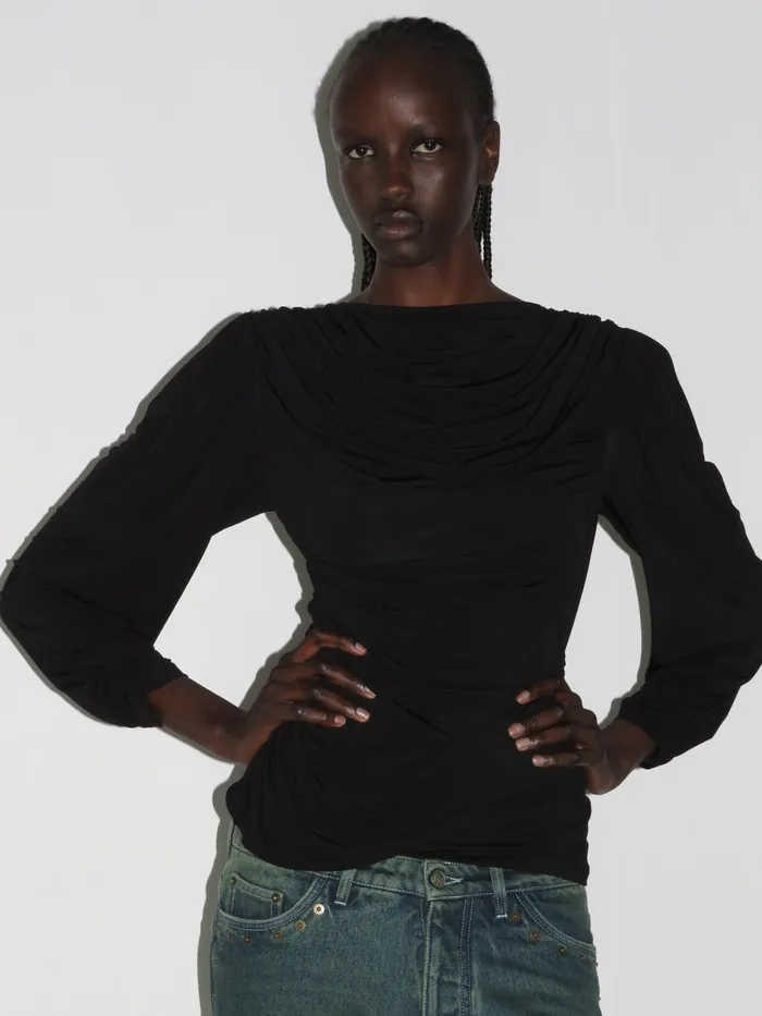Women Blessy Black Paloma Wool Tops