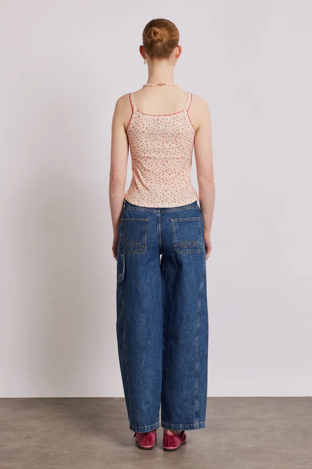 Women Bottoms Damson Madder Dion Jean 8211 Washed Blue