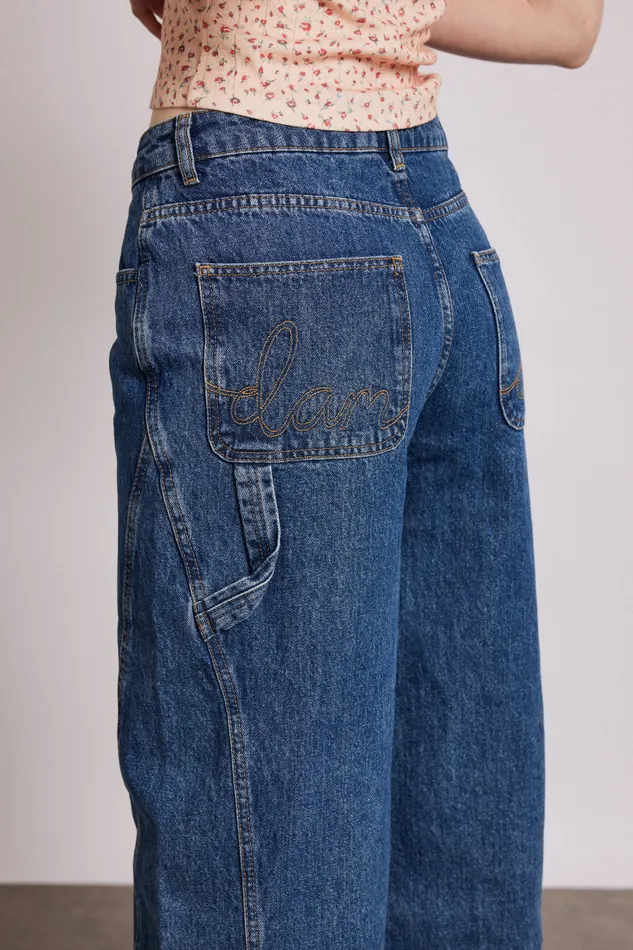 Women Bottoms Damson Madder Dion Jean 8211 Washed Blue