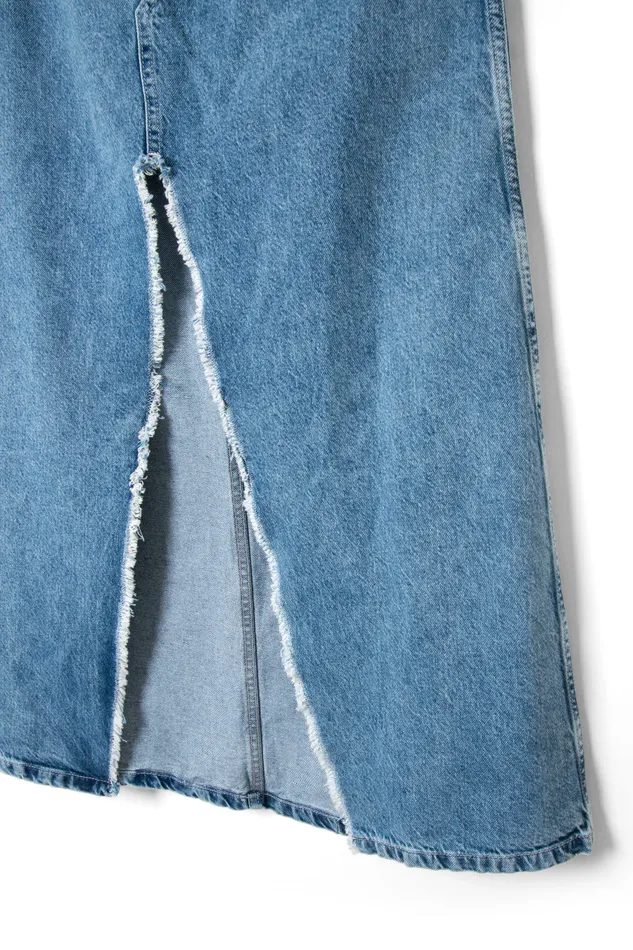 Women Bottoms Damson Madder Kaia Denim Maxi Skirt