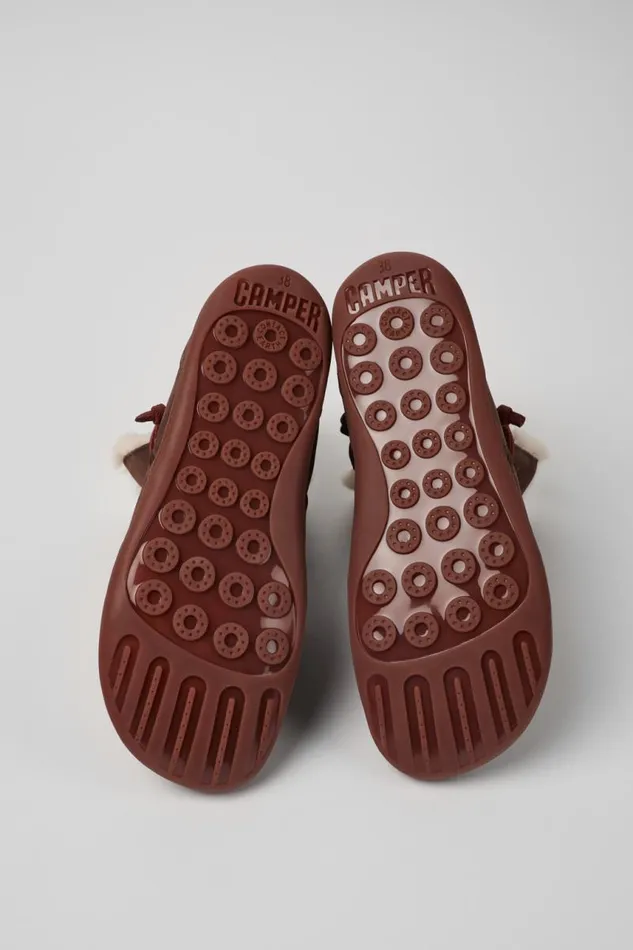 Women Camper Ankle Boots Peu Brown Nubuck Boots