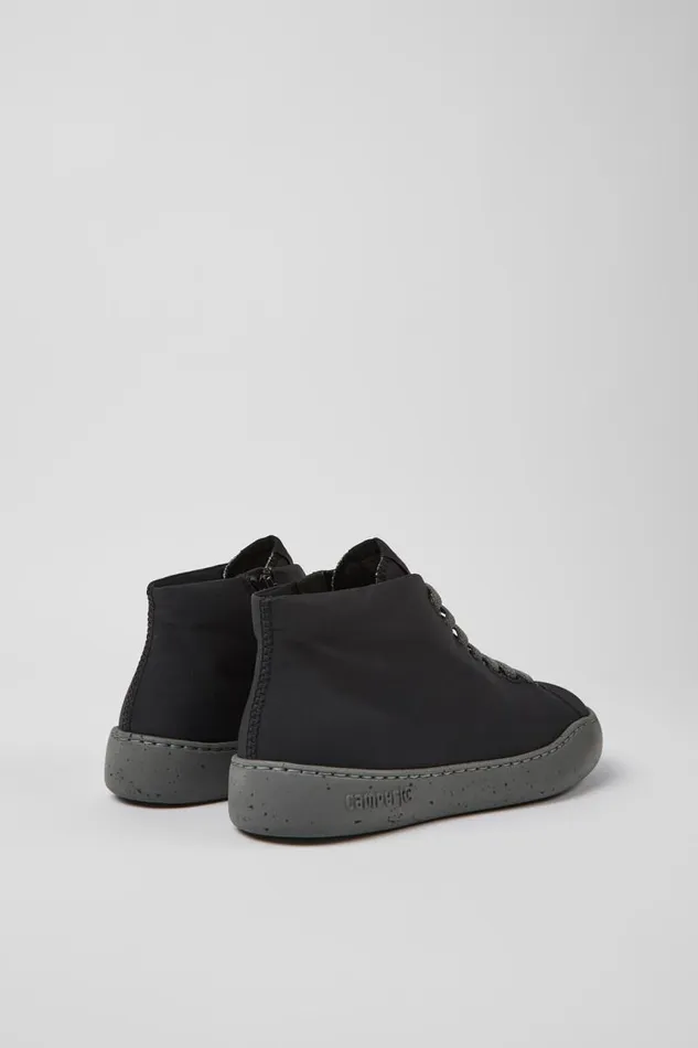 Women Camper Ankle Boots Peu Touring Black Recycled PET Sneaker Bootie Women Camper Ankle Boots Peu Touring Black Recycled PET Sneaker Bootie
