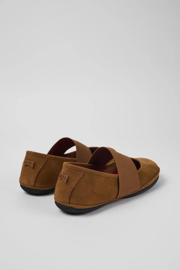 Women Camper Ballerinas Right Brown Nubuck Ballerina Women Camper Ballerinas Right Brown Nubuck Ballerina