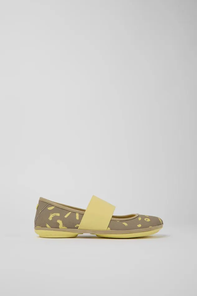 Women Camper Ballerinas Right Multicolored Textile And Nubuck Sneakers Women Camper Ballerinas Right Multicolored Textile And Nubuck Sneakers