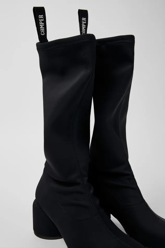 Women Camper Boots Niki Black Textile Bootie