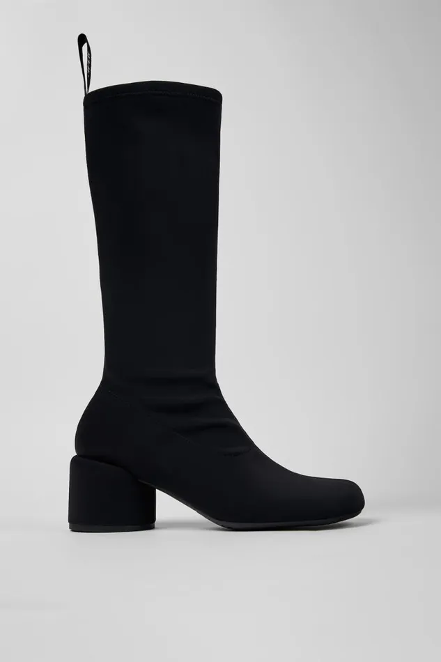 Women Camper Boots Niki Black Textile Bootie