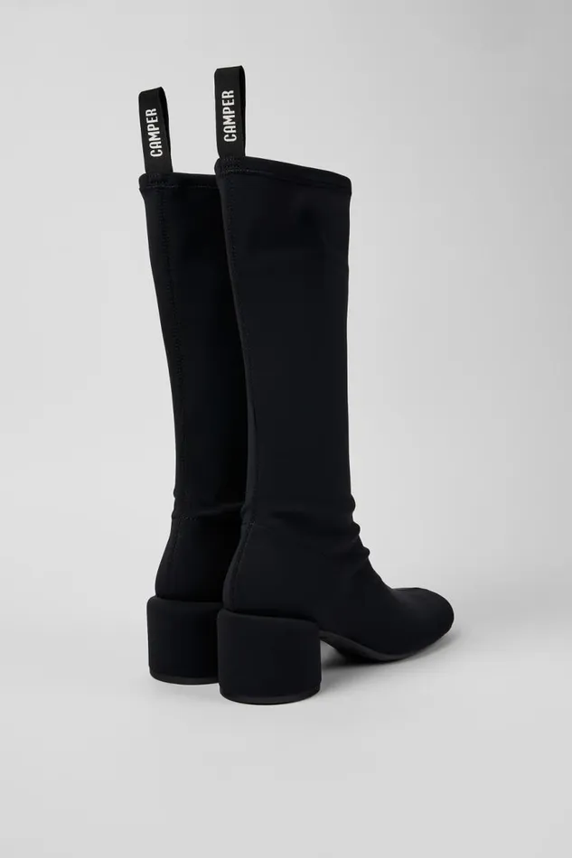 Women Camper Boots Niki Black Textile Bootie