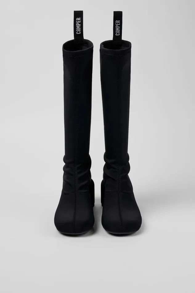Women Camper Boots Niki Black Textile Bootie