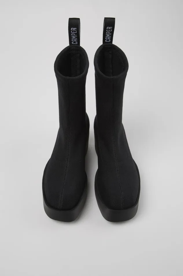 Women Camper Formal Shoes Billie TENCEL Black Textile Boots
