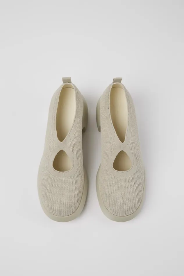 Women Camper Heels Thelma Gray Onepiece Knit Shoes Women Camper Heels Thelma Gray Onepiece Knit Shoes