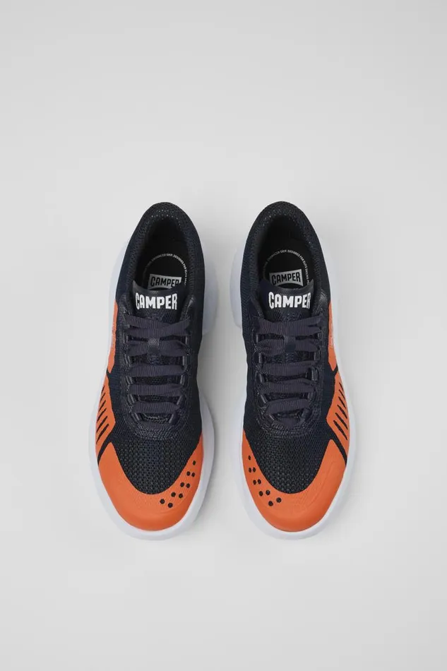 Women Camper Sneakers Camper X INEOS Britannia Blue And Orange Textile Sneakers