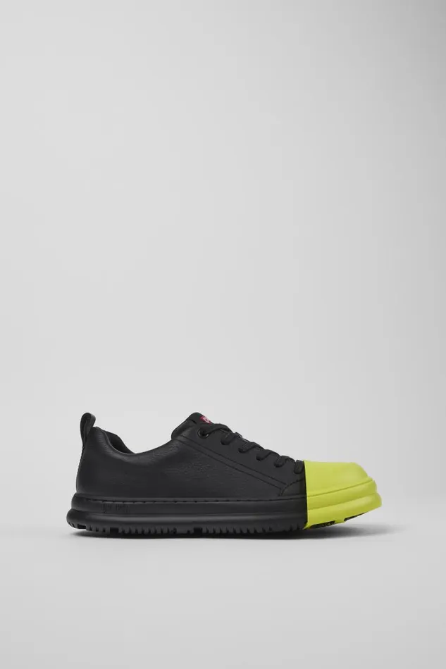 Women Camper Sneakers Junction Runner Black Leather Sneakers