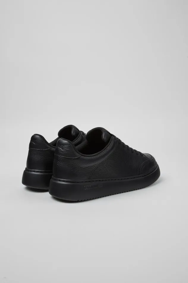 Women Camper Sneakers Runner K21 Black Leather Shoes