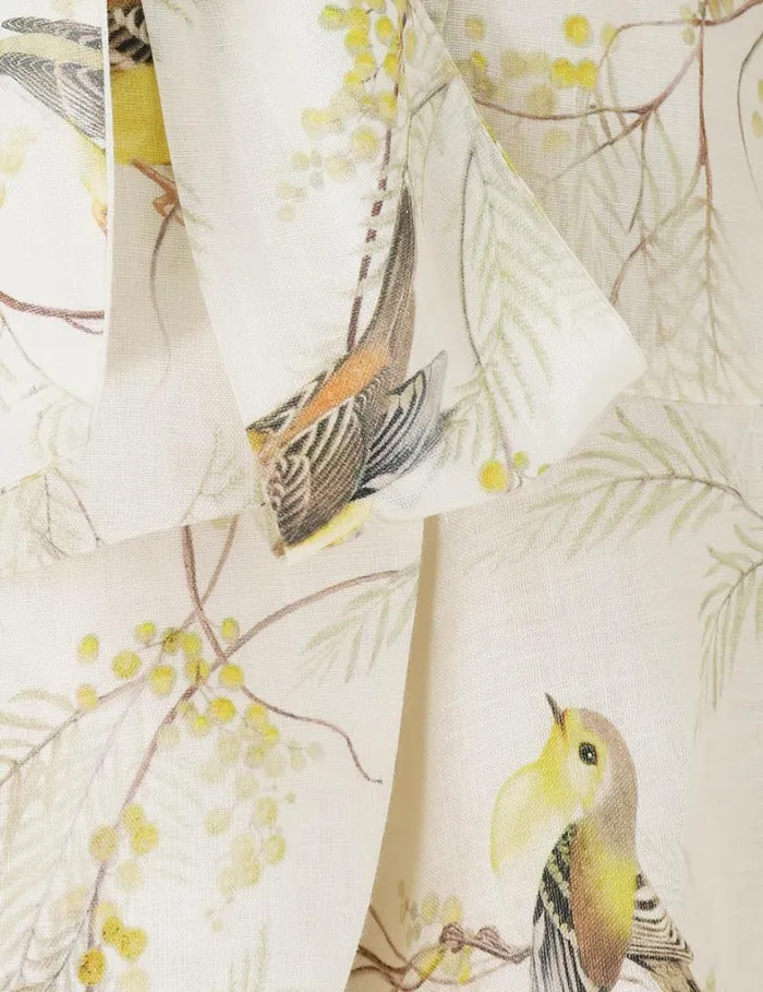 Women Clothing Zimmermann Wrap Mini Dress Acacia Birds