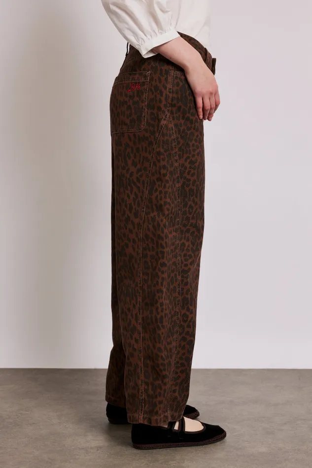 Women Coords Damson Madder Dion Jeans 8211 Dark Leopard Overdye