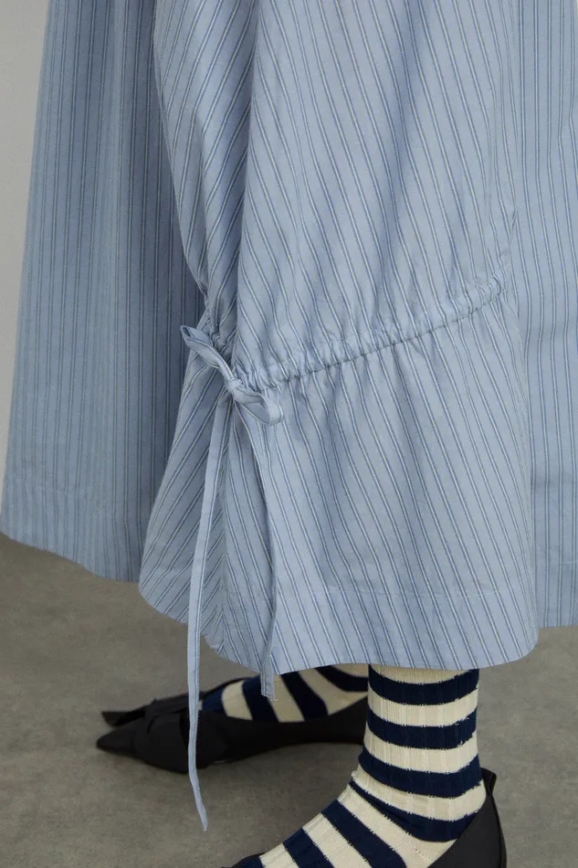 Women Coords Damson Madder Marine Channel Midi Skirt 8211 Blue Stripe