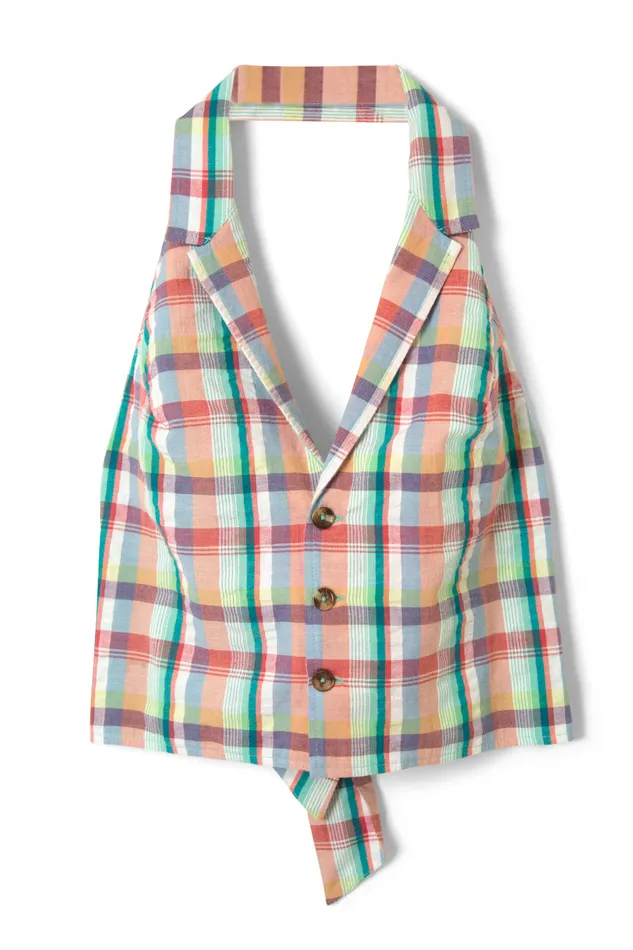 Women Coords Damson Madder Maya Waistcoat 8211 Picnic Check