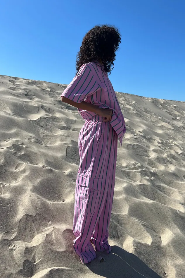 Women Coords Damson Madder Sydney Stripe Trousers