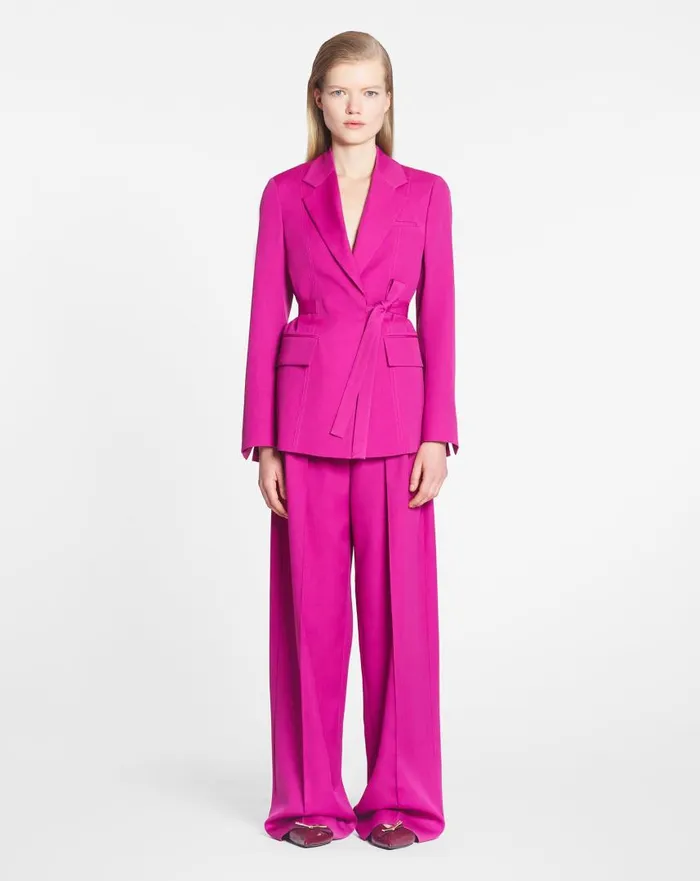 Women Coats and Jackets Lanvin Belted Jacket Fuchsia Women Coats and Jackets Lanvin Belted Jacket Fuchsia