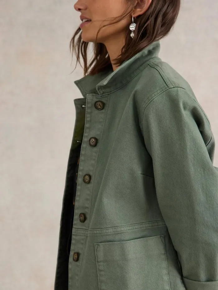 Women Coats and Jackets White Stuff Carrie Denim Jacket Mid Green