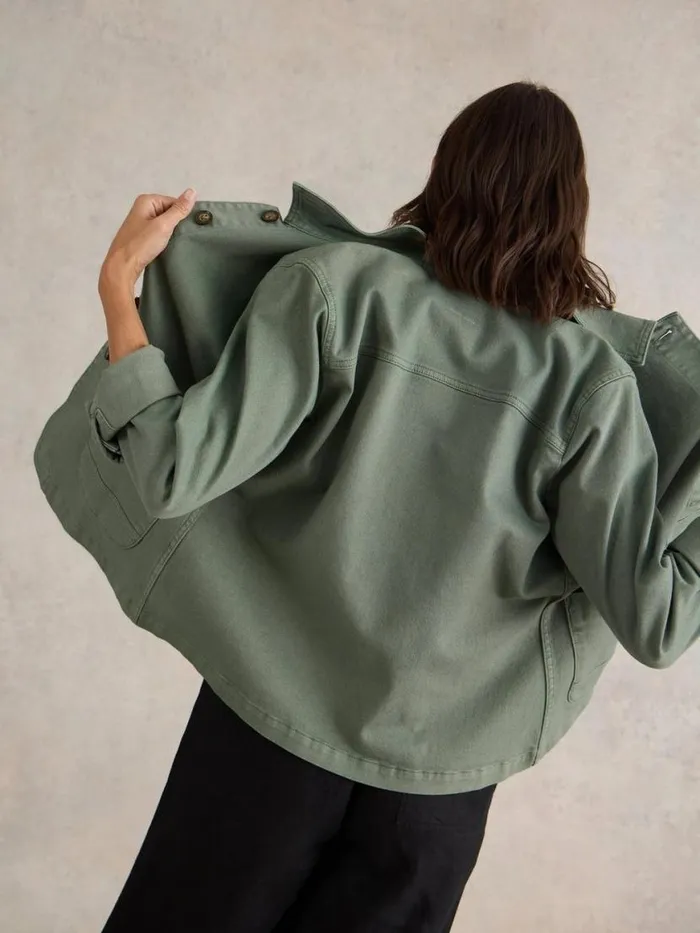Women Coats and Jackets White Stuff Carrie Denim Jacket Mid Green