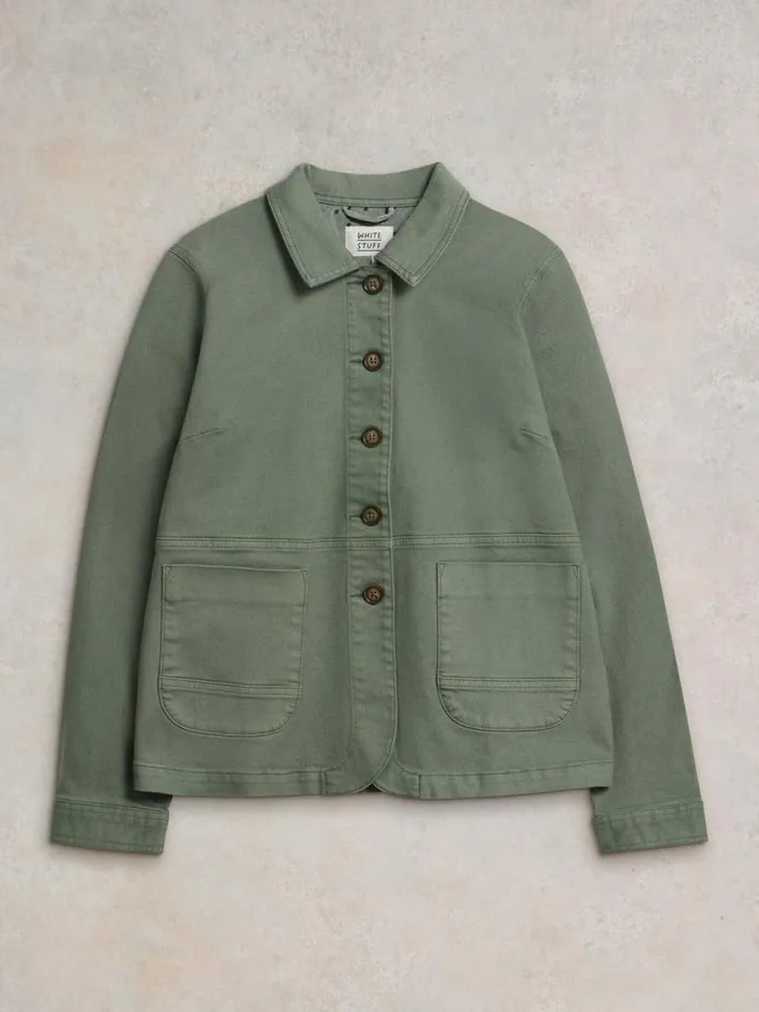 Women Coats and Jackets White Stuff Carrie Denim Jacket Mid Green