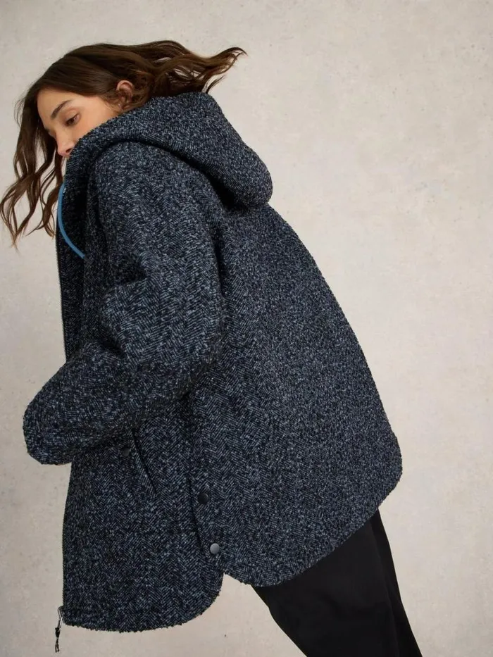 Women Coats and Jackets White Stuff Mariella Reversible Coat Blue Multi Women Coats and Jackets White Stuff Mariella Reversible Coat Blue Multi