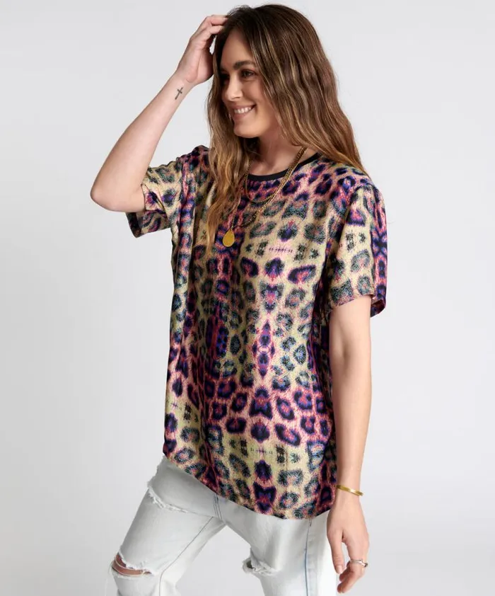 Women COLLISION SATIN TEE One Teaspoon Tees and Tanks Women COLLISION SATIN TEE One Teaspoon Tees and Tanks
