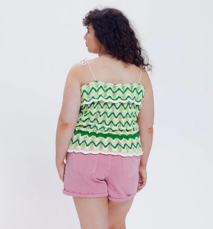 Women Colourful Crochet Top 8211 Multicolour Stripes Promod Tops Women Colourful Crochet Top 8211 Multicolour Stripes Promod Tops