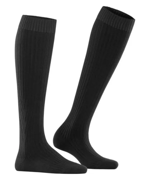 Women Cross Knit Women Kneehigh Socks Black FALKE Knee High Socks