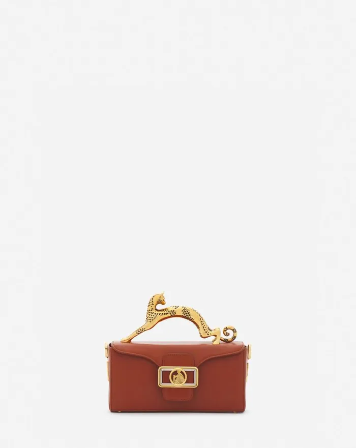 Women Crossbody Bags and Shoulder Bags Lanvin Nano Pencil Cat Leather Bag Tan