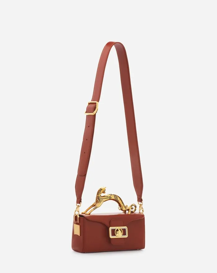 Women Crossbody Bags and Shoulder Bags Lanvin Nano Pencil Cat Leather Bag Tan