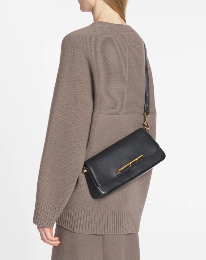 Women Crossbody Bags and Shoulder Bags Lanvin Squence By Lanvin Baguette Bag In Leather Black Women Crossbody Bags and Shoulder Bags Lanvin Squence By Lanvin Baguette Bag In Leather Black