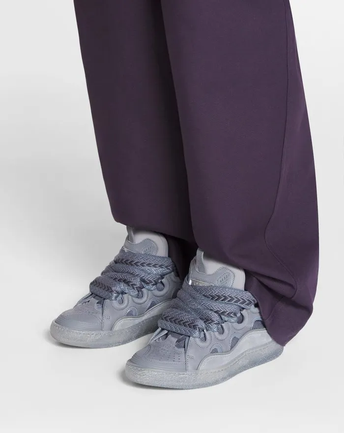Women Curb Lanvin Leather Curb Sneakers Light Grey Women Curb Lanvin Leather Curb Sneakers Light Grey