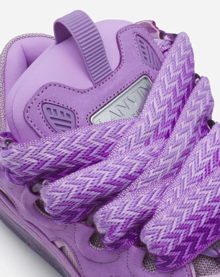 Women Curb Lanvin Leather Curb Sneakers Lilac Women Curb Lanvin Leather Curb Sneakers Lilac