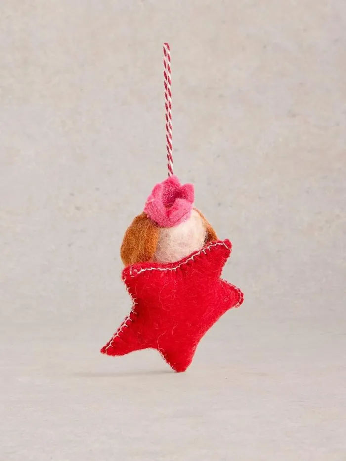 Women Decorations White Stuff Starry Dog Hanging Dec Red Multi