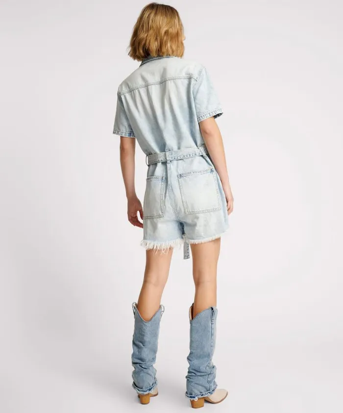 Women DEPECHE BLUE NIGHT MOVERS DENIM JUMPSUIT One Teaspoon Denim Jumpsuits