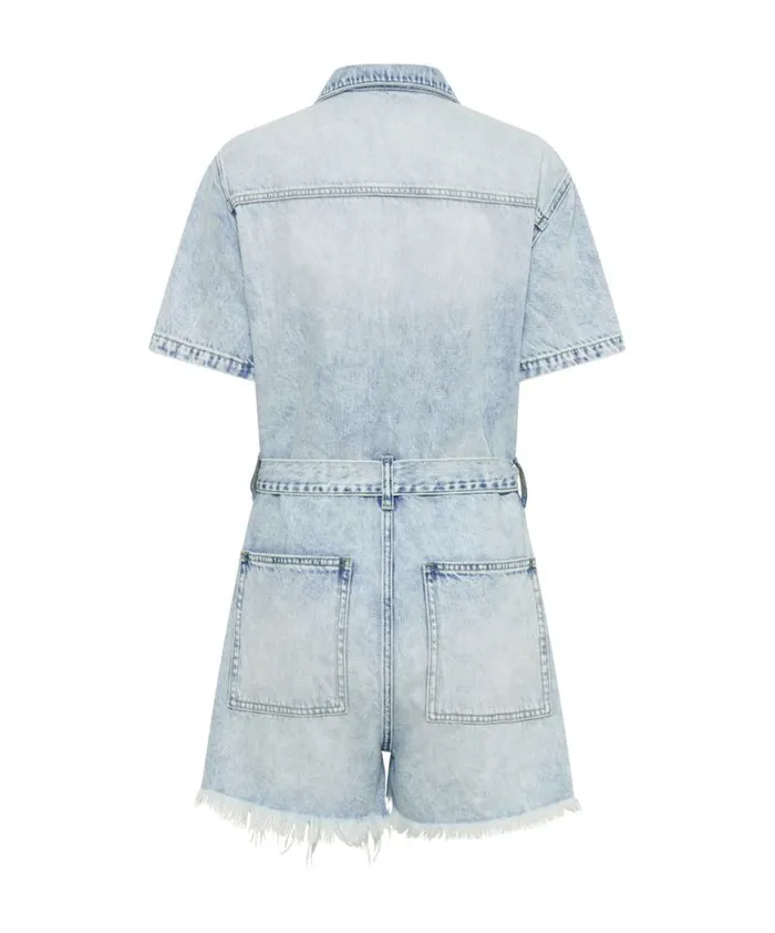 Women DEPECHE BLUE NIGHT MOVERS DENIM JUMPSUIT One Teaspoon Denim Jumpsuits