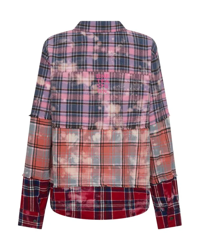 Women DISTRESSED MIXED FLANNEL SHIRT One Teaspoon Shirts Women DISTRESSED MIXED FLANNEL SHIRT One Teaspoon Shirts