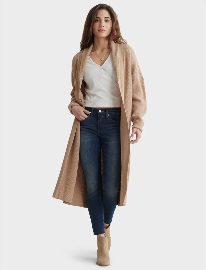 Women Dream Girl Coatigan Golden Brown Sweaters and Sweatshirts Lucky Brand