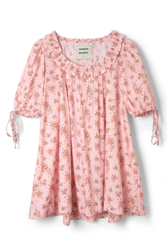 Women Dresses Damson Madder Jemima Ruffle Mini Dress 8211 Vintage Floral