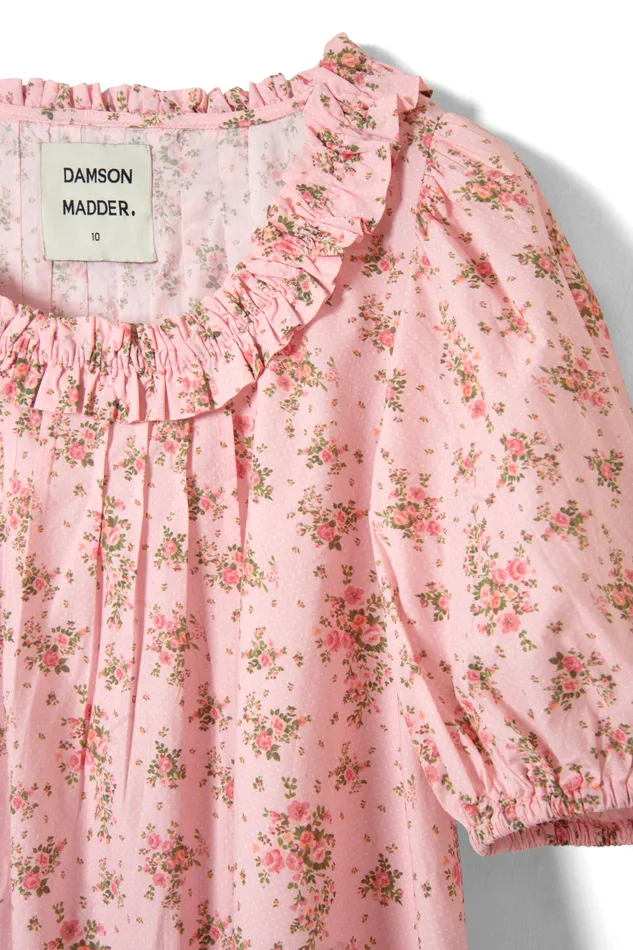 Women Dresses Damson Madder Jemima Ruffle Mini Dress 8211 Vintage Floral