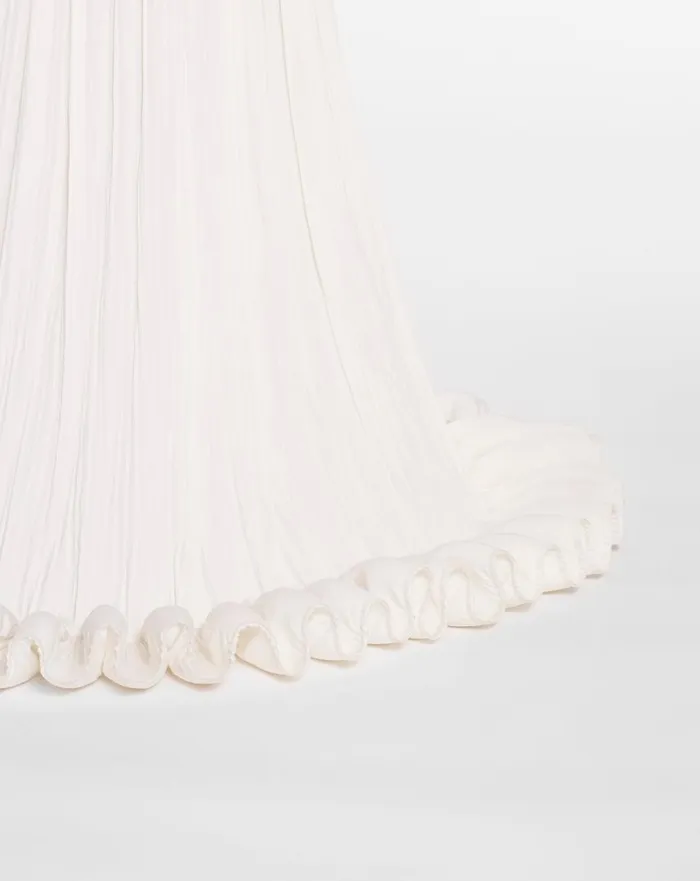 Women Dresses Lanvin Floor Length Evening Gown In Charmeuse Off White