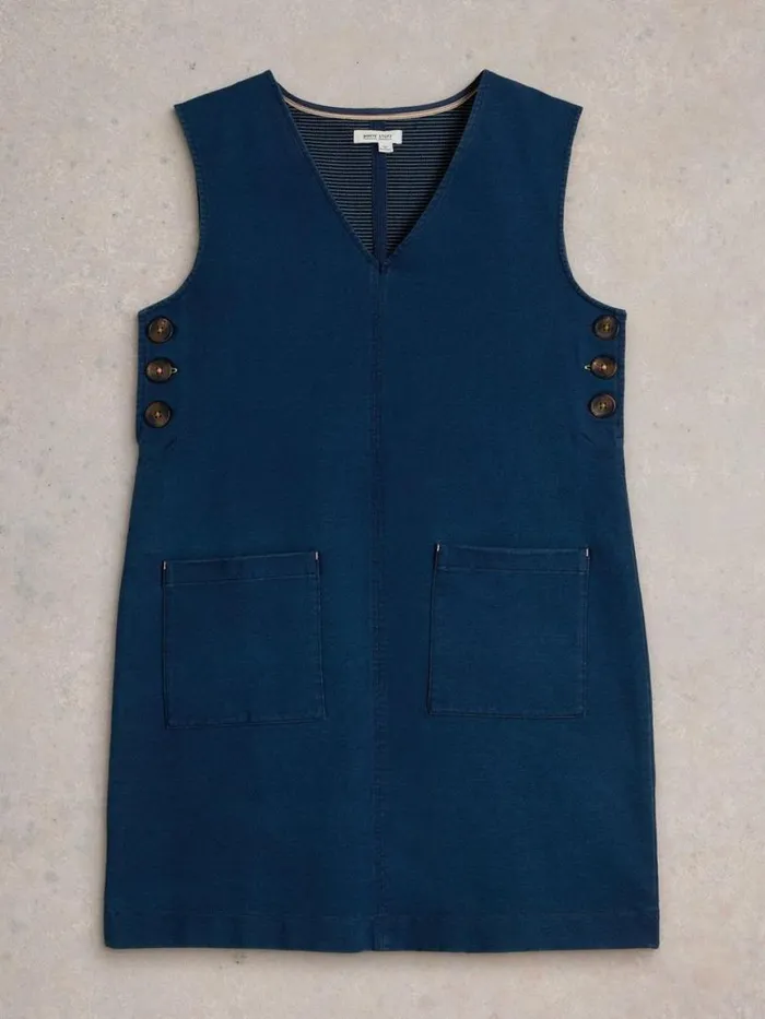 Women Dresses White Stuff Maple Denim Jersey Pinafore Mid Denim Women Dresses White Stuff Maple Denim Jersey Pinafore Mid Denim