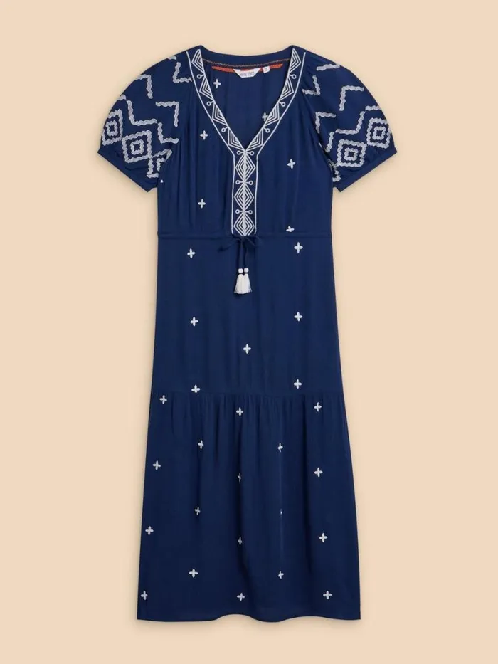 Women Dresses White Stuff Mauve Embroidered Dress Dusty Blue Women Dresses White Stuff Mauve Embroidered Dress Dusty Blue