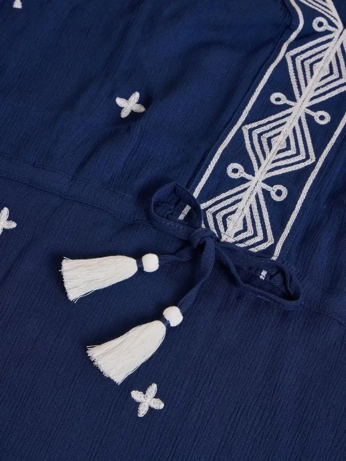 Women Dresses White Stuff Mauve Embroidered Dress Dusty Blue Women Dresses White Stuff Mauve Embroidered Dress Dusty Blue