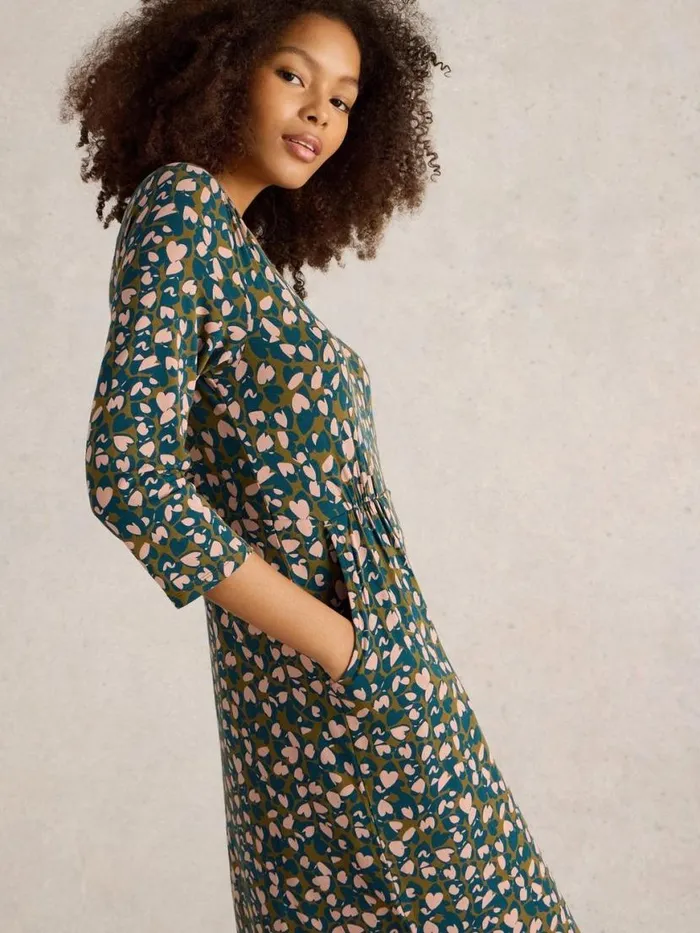 Women Dresses White Stuff Tallie Jersey Dress Green Print Women Dresses White Stuff Tallie Jersey Dress Green Print