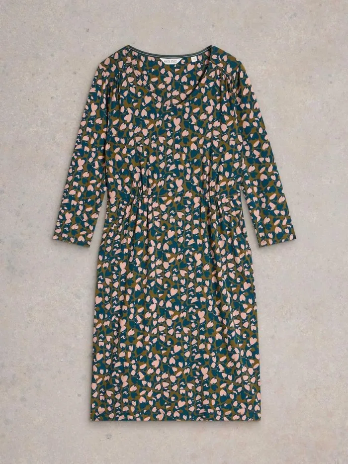 Women Dresses White Stuff Tallie Jersey Dress Green Print Women Dresses White Stuff Tallie Jersey Dress Green Print